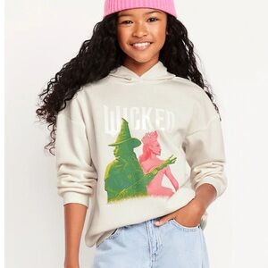 Old Navy Cream and Green Festive Hoodie